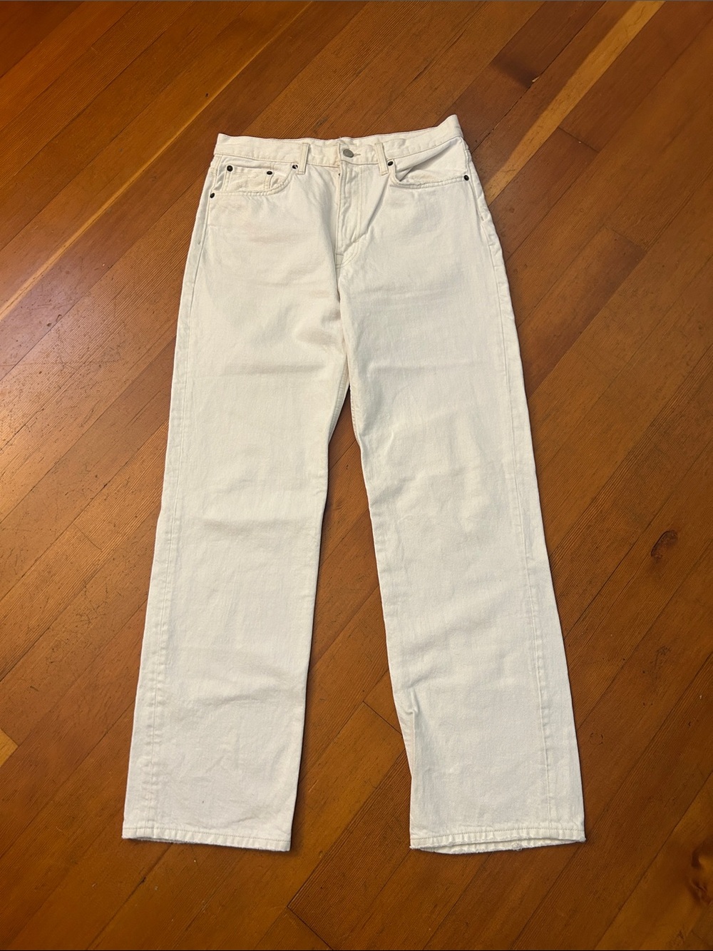 COS White Denim Column Jeans 30 scandi minimalist